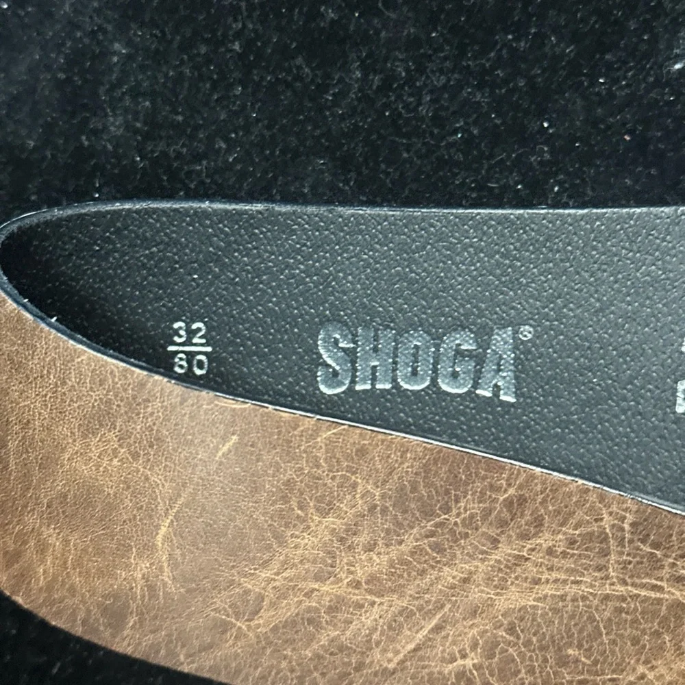 Brown Leather Belt with Ornate Buckle